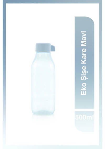 Eco Şişe Suluk Ve Matara Mavi Kare 500ml Mavi