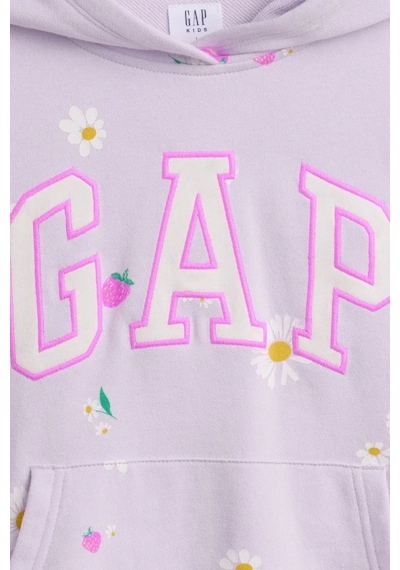Kız Çocuk Relaxed Gap Logo Fransız Havlu Kumaş Sweatshirt Mor