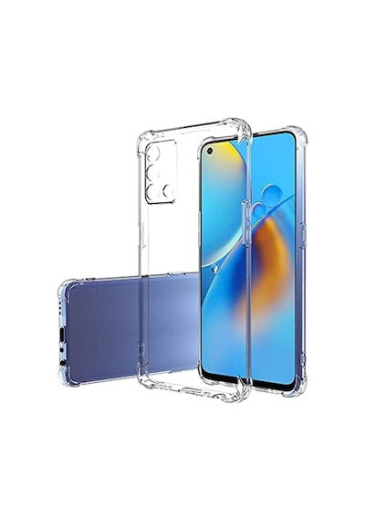 Oppo A74 Kılıf Şeffaf Kamera Korumalı Antishock Airbag Köşe Korumalı Silikon Kapak
