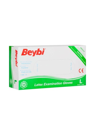 Beybi Pudralı Muayene Eldiveni "l"