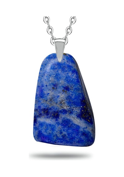Erilsa Sertifikalı Ham Işlenmemiş Şekilsiz Doğal Lapis Lazuli Taşı Kolye Çok Renkli