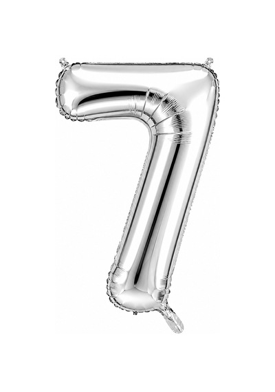 7 Rakam Folyo Balon Gümüş Rengi 100 Cm