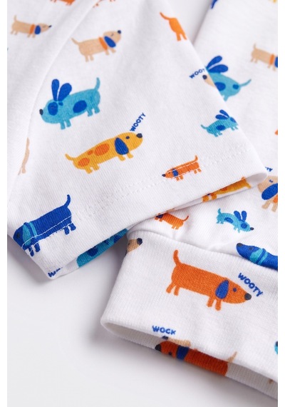 Öts Erkek Çocuk Pamuklu Pijama Takımı Kısa Kol Uzun Alt Desenli Gece Konforu 374002 Renkli-2 Öts Erkek Çocuk Pamuklu Pijama Takımı Kısa Kol Uzun Alt Desenli Gece Konforu 374002 Renkli-2
