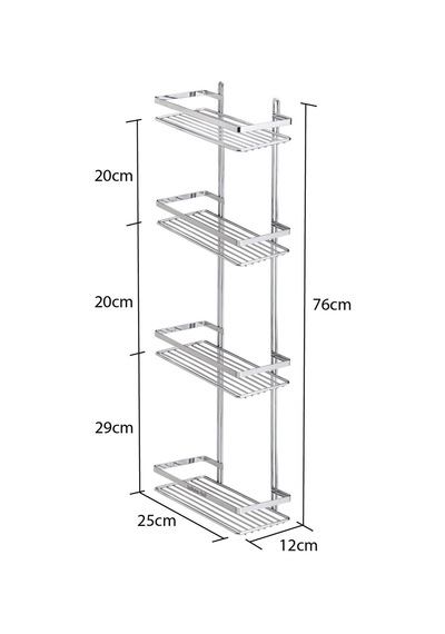 Tekno-tel Es060 Duş Rafları, Krom Çok Renkli