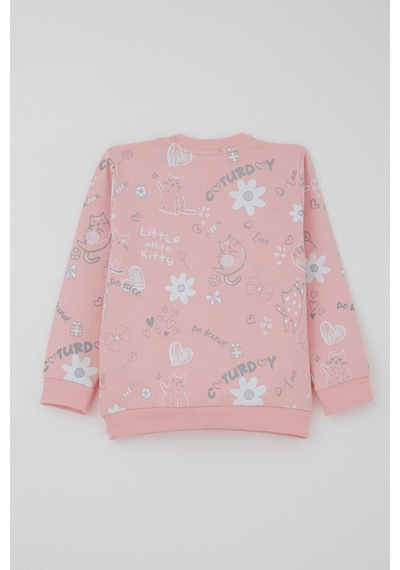 Breeze Kız Çocuk Eşofman Takımı Pati Masalı Pantolonu Fiyonk Detaylı 1-4 Yaş, Pembe Pembe