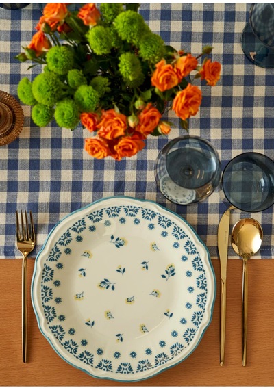 Bella Maison Mabel Stoneware 24 Parça 6 Kişilik Yemek Takımı Mavi Mavi