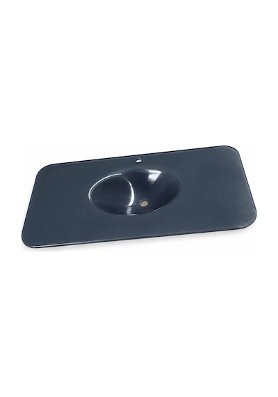 Badella - Duru Cam Lavabo Antrasit 120 58 - Mz-312- Antrasit