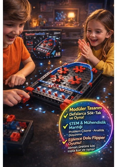 Fischertechnik 89 Parça Advanced Pinball Flipper Yapı Seti 7+ Yaş Made İn Germany