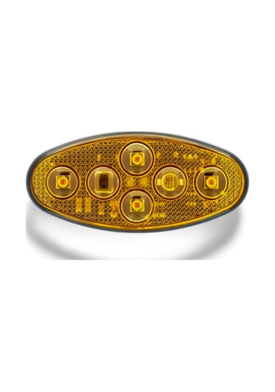 Sbef4y 12v/24v 4 Led'li Sarı Elips Çakar Lamba 160 Flaş/dk, 3m Bantlı Montaj, Su Geçirmez,