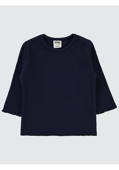Civil Baby Kol Ucu Detaylı 6-18 Ay Sweatshirt Lacivert