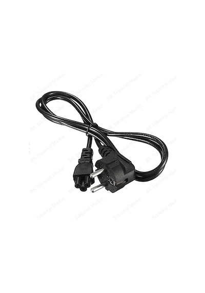 Notebook Şarj Adaptörü 3Lü Yonca Power Güç Kablosu - 1.5 Metre