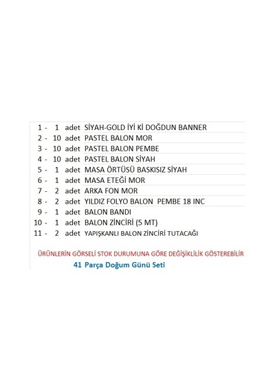 Siyah-gold Banner, Mor, Pembe, Siyah Temalı Doğum Günü Seti