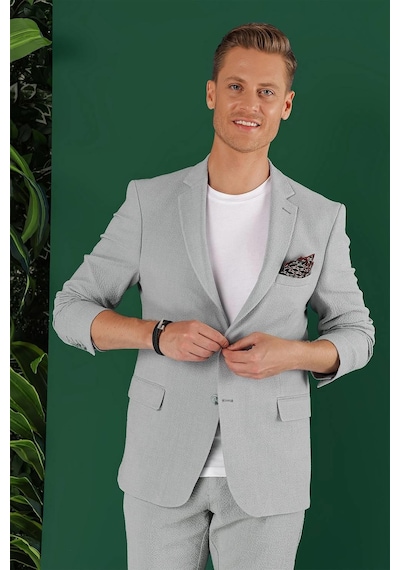 Efor C 640 Slim Fit Gri Spor Ceket Gri