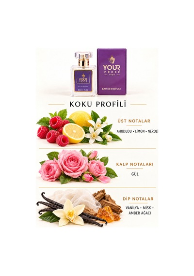 Your Prose K108 Ahududu, Gül Ve Vanilya Notalı Tatlı Meyvemsi Çiçeksi Kadın Parfümü Edp 50 Ml - 8690352000012yp108 Meyveli