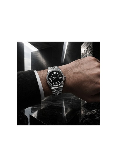 Datejust Çelik Erkek Kol Saati Takvimli Babalar Serisine Özel Siyah-gümüş - 884416004 Gümüş