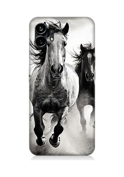 Nothing Phone 1 Koşan Atlar Desenli Silikon Kılıf