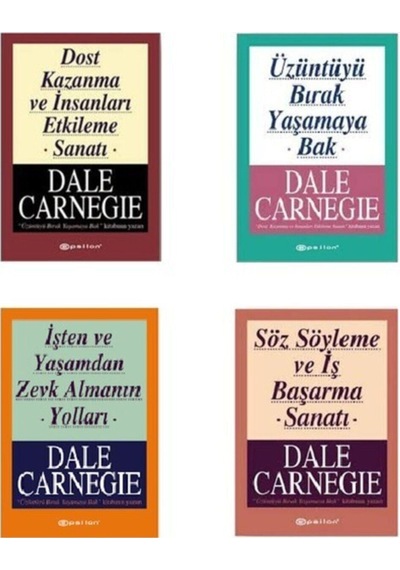 Dale Carnegie - 4 Kitaplık Set - Üzüntüyü Bırak Yaşamaya Bak - Dost Kazanma Ve Insanları Etkileme