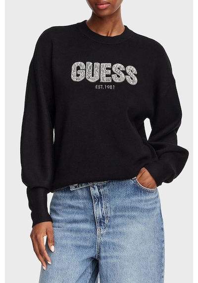 Guess Ls Cn Madeline Logo Kazak W6yr30z0978 Kadın Kazak W6yr30 Z0978 Jblk Siyah