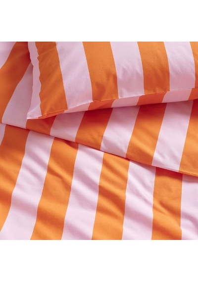 Ikea Slanhöstmal Tek Kişilik Nevresim Takımı 150 X 200 Cm Pembe - Turuncu
