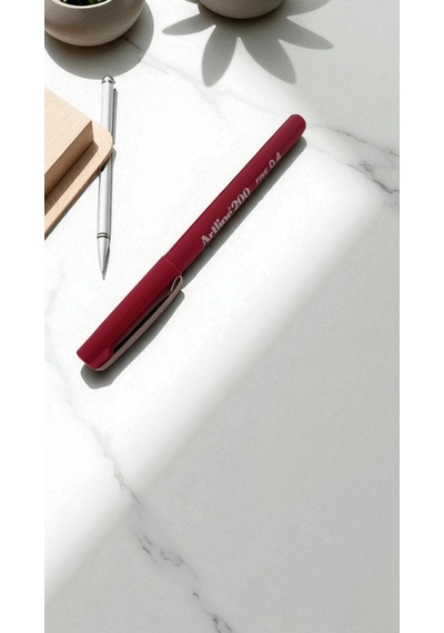 200 Fineliner 0.4mm Keçe Uçlu Kalem Koyu Kırmızı