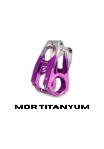 Wake Aluminyum Cnc Gidon Boğazı Çift Renk - 31.8mm - 28.6mm - 50mm 0 - Sm004-cnc - Mor Titanyum Çok Renkli