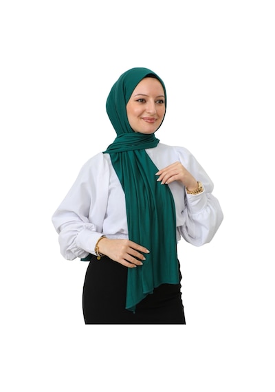 Modish Group Şal Tesettür Başörtüsü Premium Kumaş Eşarp Uzun Islami Giyim Viskon - Zümrüt Yeşili Zümrüt