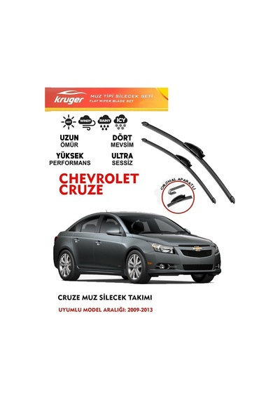 Chevrolet Cruze Cam Muz Silecek Takımı 1.6 Motor Araca Özel Aparat 2009 - 2013