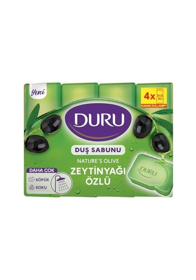 Natural Olive Zeytinyağlı Sabun, 150 Gramx4 Acı Badem
