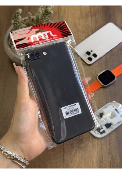 Apple iPhone 7 Plus Uyumlu Süper İnce Mat Ultra Thin Silikon Kılıf Siyah