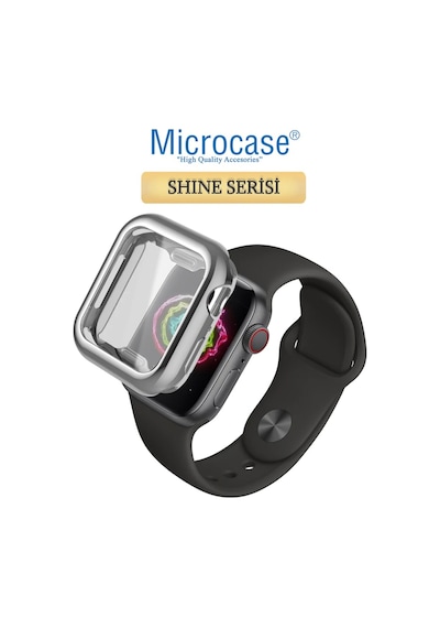 Apple Uyumlu Watch Se 40 Mm Shine Serisi Kılıf - Gümüş (453923251)