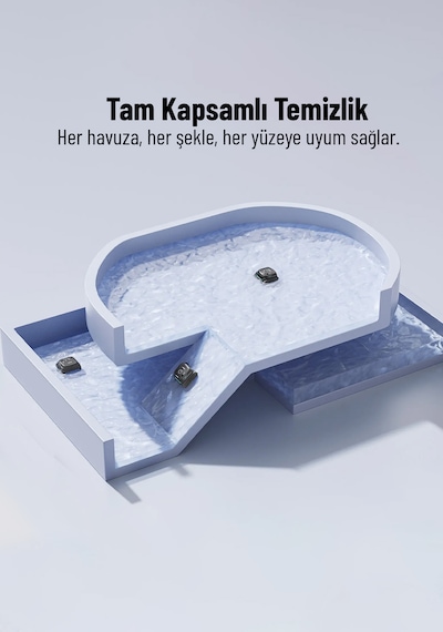 C2 - Pro 150m2 Havuzlar İçin Taban - Duvar Temizlik Robotu