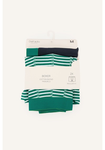 Defacto Regular Fit Çizgili 2li Boxer I7797ax26aunv135 Lacivert-nv135
