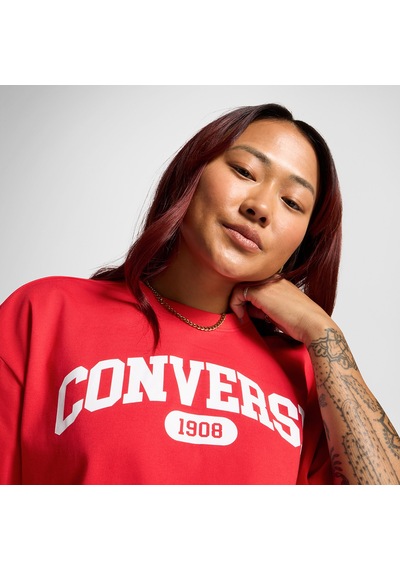 Converse Sporty Cropped Kadın Kırmızı T-shirt