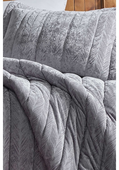Elart Comfort Yeni Nesil Çift Kişilik Uyku Seti - 3 Parça Velvet Gümüş (230x220) Gümüş