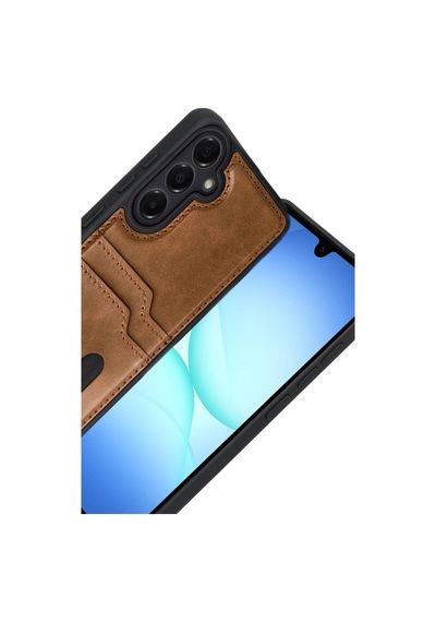 Samsung Galaxy A17 5g Sara Kartvizitli Deri Kılıf - Taba 0.2M-Çok Renkli