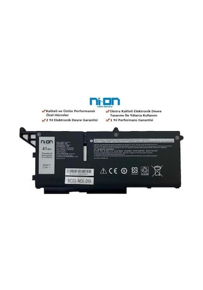 Nion Dell Latitude 5430 5530 7430 Uyumlu Notebook Batarya  3 hücreli pil