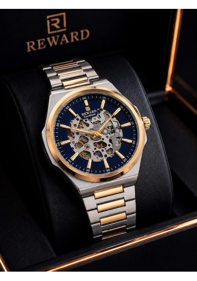Reward Otomatik Luxury Seri Erkek Saati Çelik Kordon 5 Atm Su Geçirmez 2 Yıl Garanti Rw.eo.003 Gümüş - Sarı