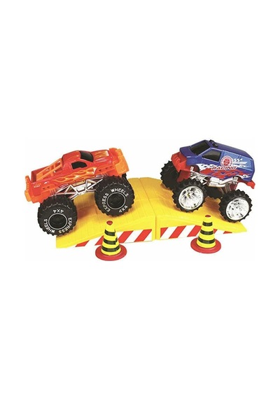 Canavar Kamyon Monster Truck Oyuncak Seti 6 Parça Hayvan Kafalı Araba, Fırlatıcı Ve Aksiyon Rampas