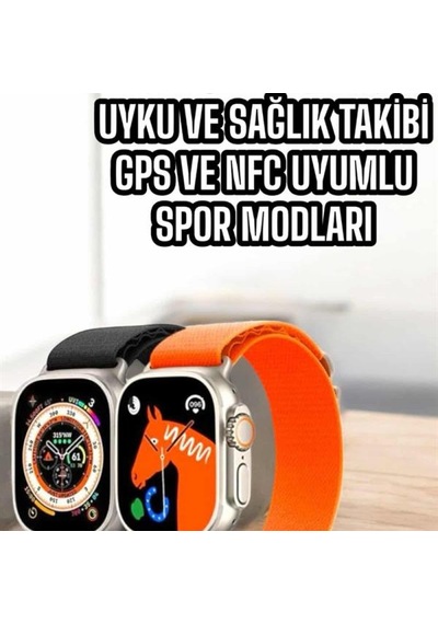Akıllı Saat Uyku Ve Spor Takibi Yeni Nesil Bluetooth Bağlantılı Amoled Ekran