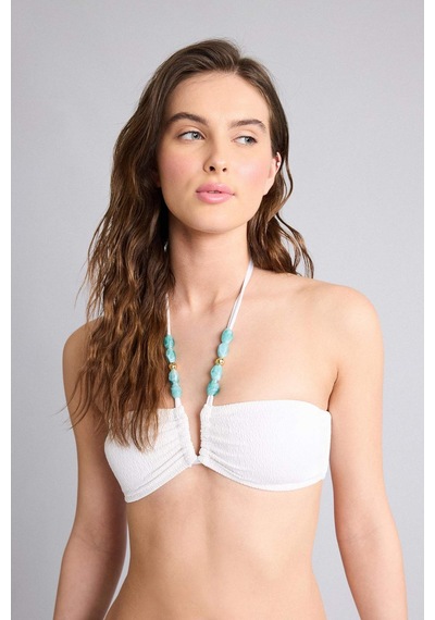 Defacto Regular Fıt Krinkıl Kumaş Bikini Üstü G3771ax26smwt16 Beyaz-wt16