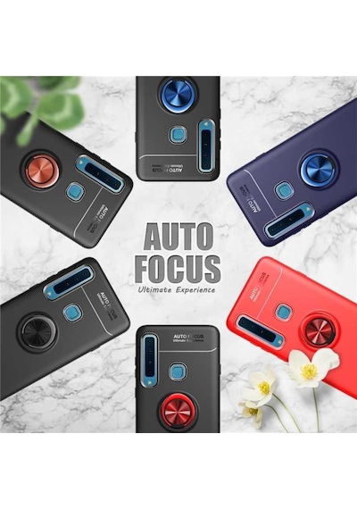 Samsung Galaxy Uyumlu A9 2018 Kılıf Yüzüklü Magnetli Ravel Case