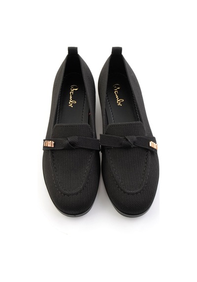 Bambi Siyah Kadın Loafer Ayakkabı K01327025182 Siyah