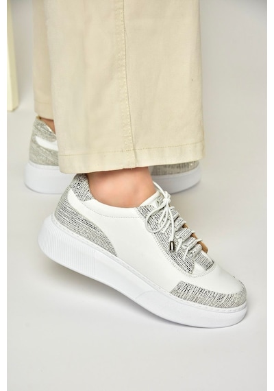 Fox Shoes U540702103 Beyaz Hakiki Deri Spor Ayakkabı Sneakers Beyaz-hakiki Deri Beyaz