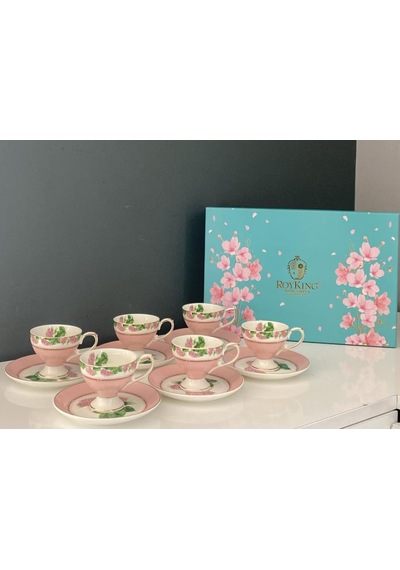 Roykıng Pembe 6 Lı Kahve Fincan Takımı Mix 90 Cc