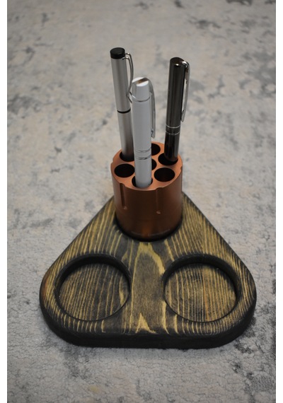 Alüminyum Revolver & Ahşap Tasarım Kalemlik Tıtan Copper & Bl