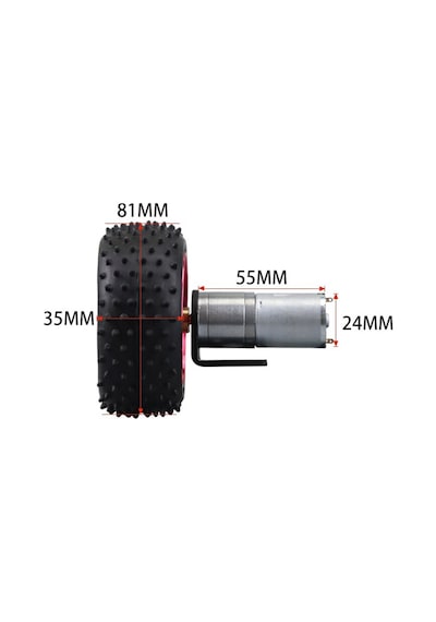 Alkatronik-12V 30Rpm Jga25-370 Redüktörlü Dc Motor Yüksek Tork Kuvvet 25Mm