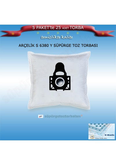 S 6380 Y Süpürge Toz Torbası 25 Adet Torba 200720