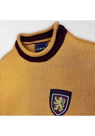 Harry Potter Gryffindor Quidditch Kazak Lisanslı Warner Bros Bordo Sarı Unisex - Xs Beden