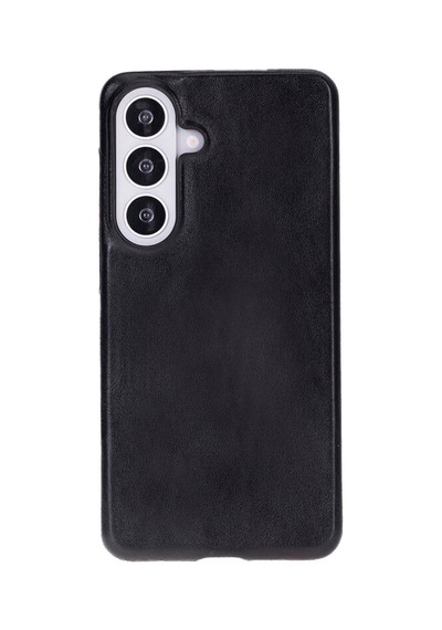 Galaxy S26 İçin, Hakiki Deri, El Yapımı Kılıf, İç Yüzeyi Kadife, Kömür Siyahı