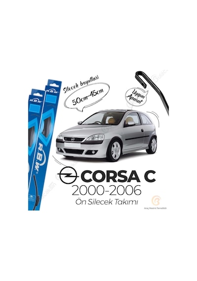 Opel Corsa C Muz Silecek Takımı (2000-2006) RBW